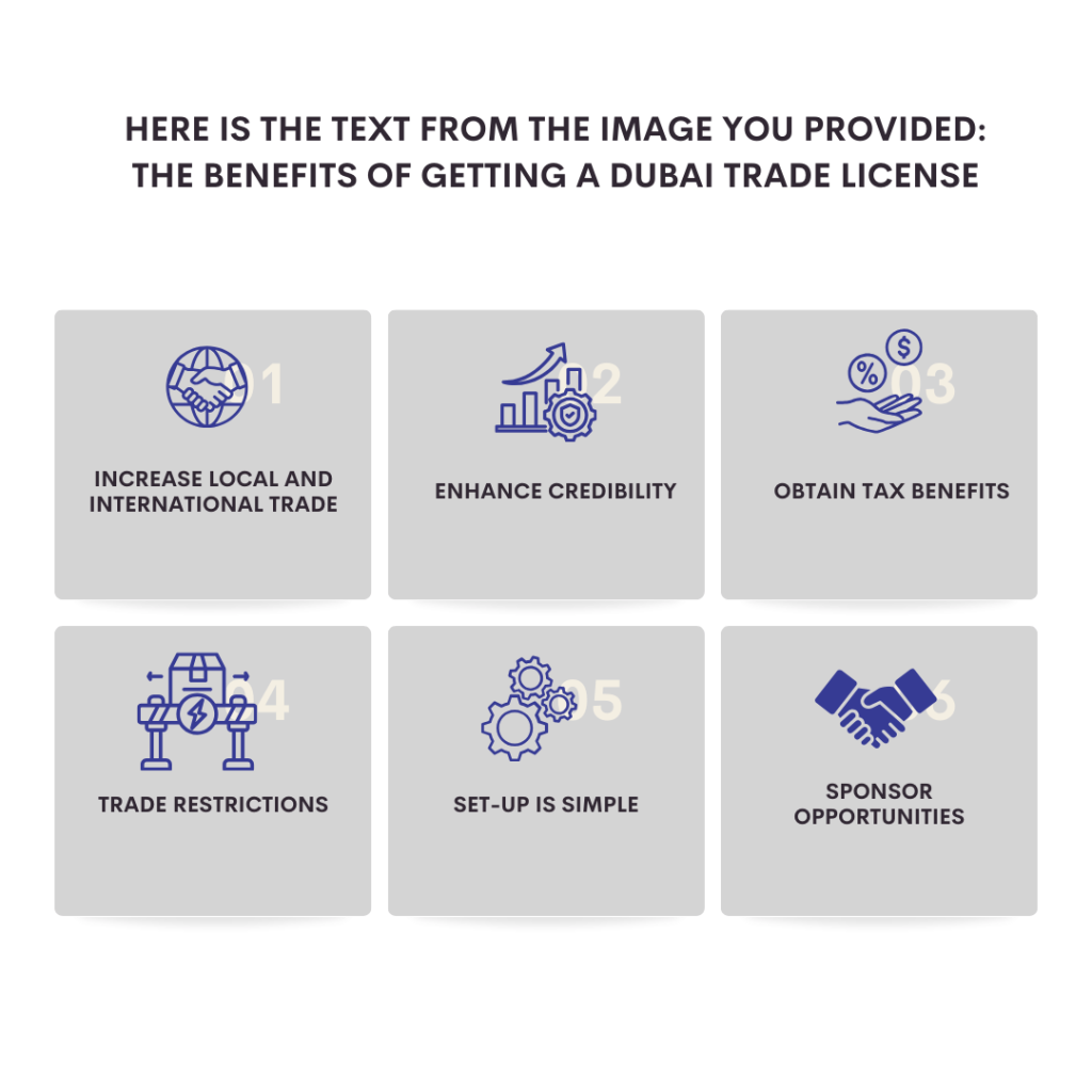 Benefits of trade license Dubai.